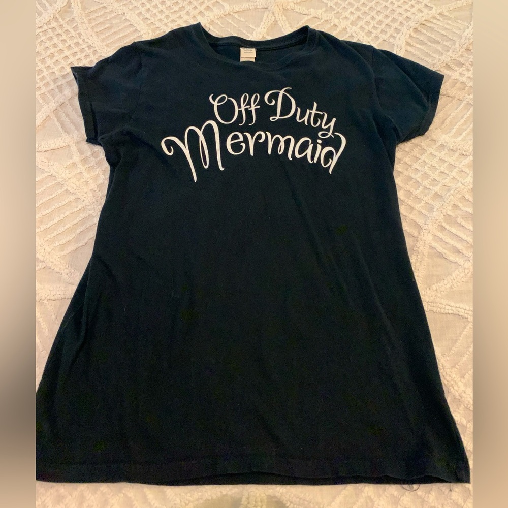 Off Duty Mermaid Black T-Shirt